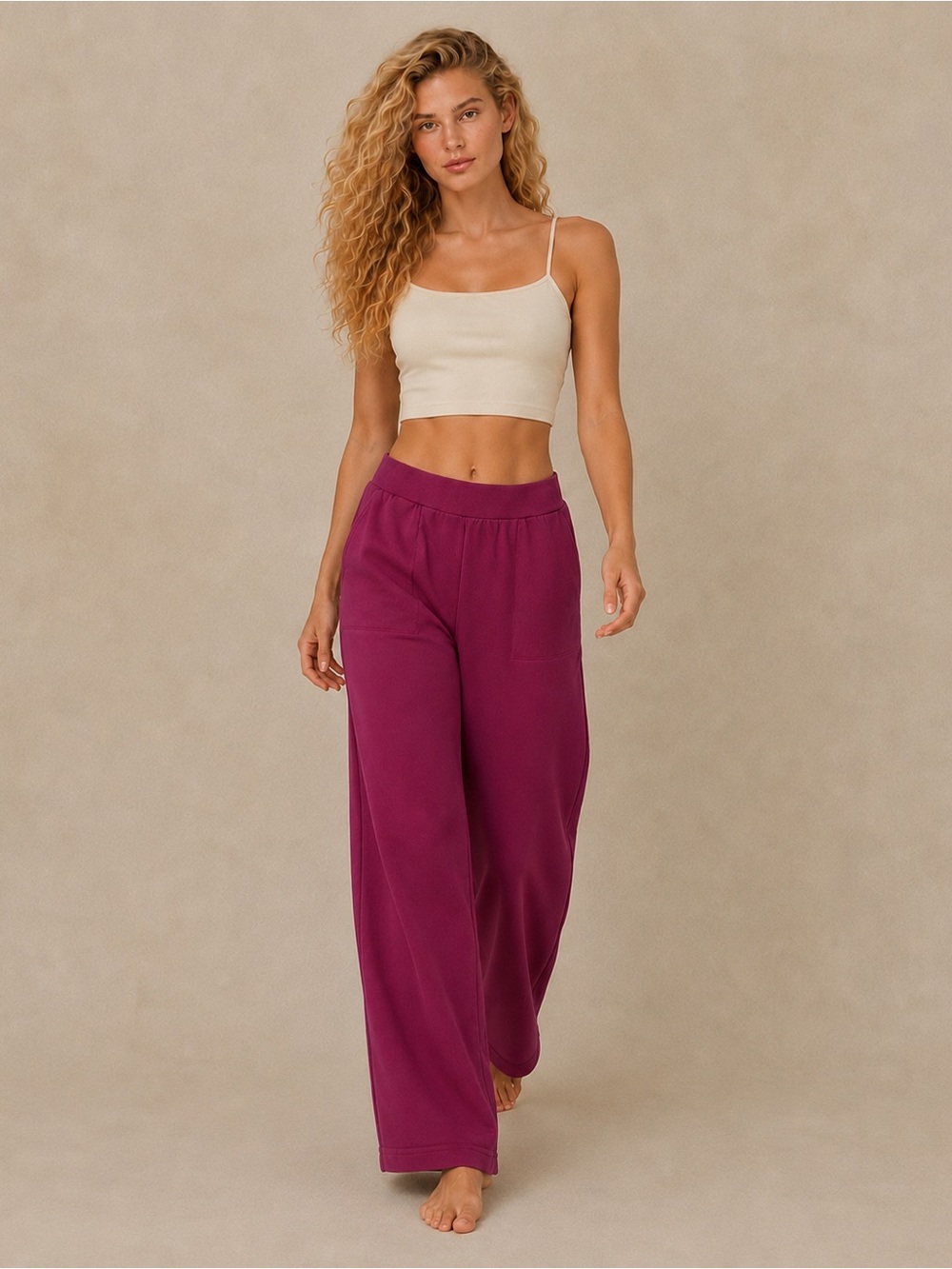 Mondetta Ultra Soft High Rise Wide Leg Pull-On Comfy Lounge Pants Size L NWT - Picture 2 of 14